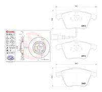 Kit completo: dischi ad alto contenuto di carbonio, pastiglie AUDI TT II BREMBO