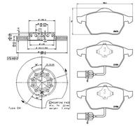 Kit completo: dischi ad alto contenuto di carbonio, pastiglie AUDI, VW A4 B5,