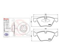 Set di pastiglie freno BREMBO Xtra P 06 040X, anteriore