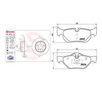 Set di pastiglie freno BREMBO Xtra P 06 038X, posteriore