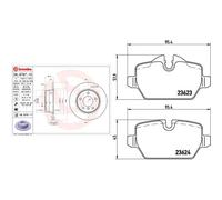 Set di pastiglie freno BREMBO Xtra P 06 037X, posteriore