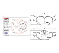 Set di pastiglie freno BREMBO Xtra P 06 038X, posteriore