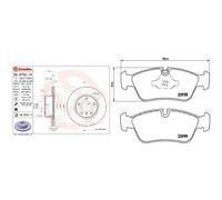 Set di pastiglie freno BREMBO Xtra P 06 035X, anteriore