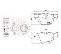 Set di pastiglie freno BREMBO Xtra P 06 039X, posteriore