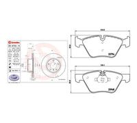 Set di pastiglie freno BREMBO Xtra P 06 036X, anteriore