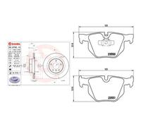 Set di pastiglie freno BREMBO Xtra P 06 039X, posteriore