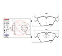 Set di pastiglie freno BREMBO Xtra P 06 036X, anteriore
