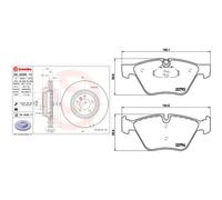 Set di pastiglie freno BREMBO Xtra P 06 057X, anteriore