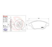 Set di pastiglie freno BREMBO Xtra P 61 103X, anteriore