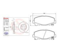 Brembo Pastiglie freno P 28 043X per Honda Accord VIII/IX Tre volumi – Anteriore