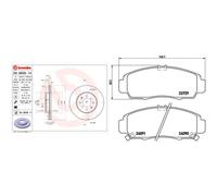 Set di pastiglie freno BREMBO Xtra P 28 034X, anteriore