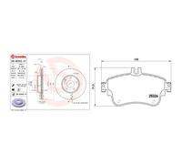 Brembo Pastiglie freno P 50 094X Anteriore per Mercedes‑Benz CLA Coupé Classe A