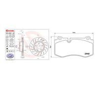 BREMBO P 50 074X Kit pastiglie freni