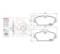 Set di pastiglie freno BREMBO Xtra P 06 034X, anteriore