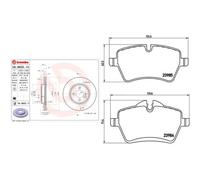 Set di pastiglie freno BREMBO Xtra P 06 051X, anteriore