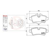Brembo Pastiglie freno P 06 052X per MINI (R56/R57) Cabriolet Coupé Hatchback
