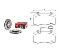 Kit completo: dischi forati, pastiglie ALFA ROMEO MITO BREMBO XTRA