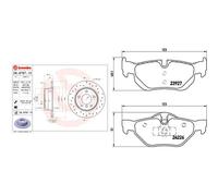 Set di pastiglie freno BREMBO Xtra P 06 038X, posteriore