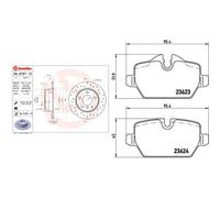 Set di pastiglie freno BREMBO Xtra P 06 037X, posteriore
