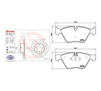 Set di pastiglie freno BREMBO Xtra P 06 036X, anteriore