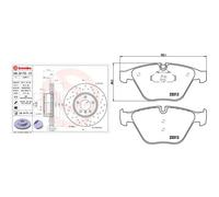 Set di pastiglie freno BREMBO Xtra P 06 054X, anteriore