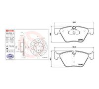 Set di pastiglie freno BREMBO Xtra P 06 057X, anteriore