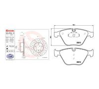 Set di pastiglie freno BREMBO Xtra P 06 054X, anteriore