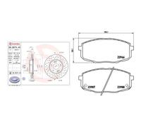 Brembo Pastiglie freni Xtra P 30 034X Anteriore set da 4 per KIA HYUNDAI
