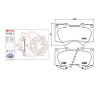 Kit completo: dischi forati, pastiglie LEXUS LX III BREMBO XTRA