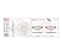 Kit completo: dischi forati, pastiglie PEUGEOT RCZ BREMBO XTRA