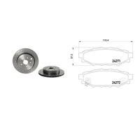 Kit completo: dischi forati, pastiglie SUBARU IMPREZA III BREMBO XTRA