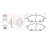 Set di pastiglie freno BREMBO Xtra P 78 017X, anteriore