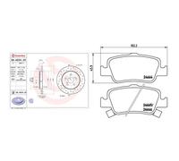 BREMBO Kit pastiglie freno, Freno a disco P83080X