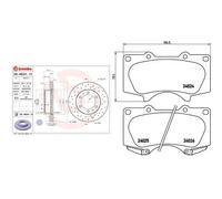 Kit completo: dischi forati, pastiglie TOYOTA HILUX VII, HILUX VIII BREMBO XTRA