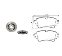 Disco freno BREMBO 08D06011 posteriore, pieno, 1 Pezzo