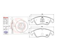 Kit completo: dischi, pastiglie AUDI A6 C7, A7 B12 BREMBO XTRA