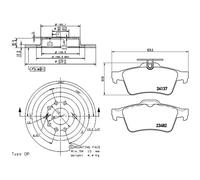 Kit completo: dischi, pastiglie CADILLAC, OPEL, SAAB 44077 II, 45172, 9-3X,