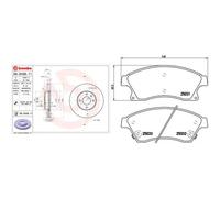 Brembo Set di pastiglie freno Xtra P59 076X Anteriore per Opel Chevrolet