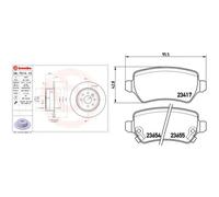 Set di pastiglie freno BREMBO Xtra P 59 038X, posteriore