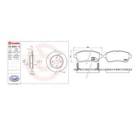 Kit completo: dischi, pastiglie DAIHATSU, SUBARU JUSTY IV, SIRION II BREMBO