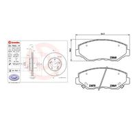 Kit completo: dischi, pastiglie HONDA ACCORD VII, ELEMENT BREMBO XTRA