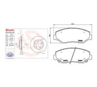 Kit completo: dischi, pastiglie HONDA CR-V II BREMBO XTRA