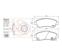 Kit completo: dischi, pastiglie HONDA CR-V III, CR-V IV BREMBO XTRA