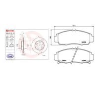 Set di pastiglie freno BREMBO Xtra P 28 034X, anteriore