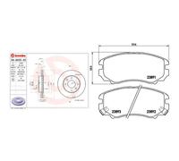 Set di pastiglie freno BREMBO Xtra P 30 018X, anteriore