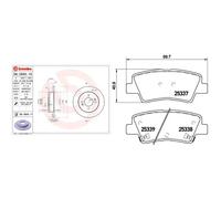 Disco freno BREMBO 08C65011 posteriore, pieno, 1 Pezzo