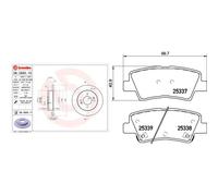 Kit completo: dischi, pastiglie HYUNDAI i10 II, i10 III BREMBO XTRA