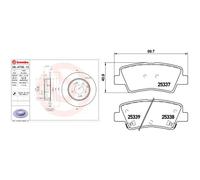 Brembo Disco freno 08.A708.11 - Verniciatura UV - Set di 2 - Posteriore