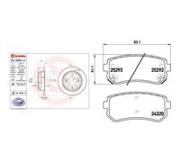 Disco freno BREMBO 08A86921 posteriore, pieno, 1 Pezzo