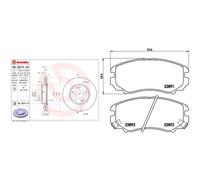 Pastiglie freno P 30 018X BREMBO per KIA HYUNDAI